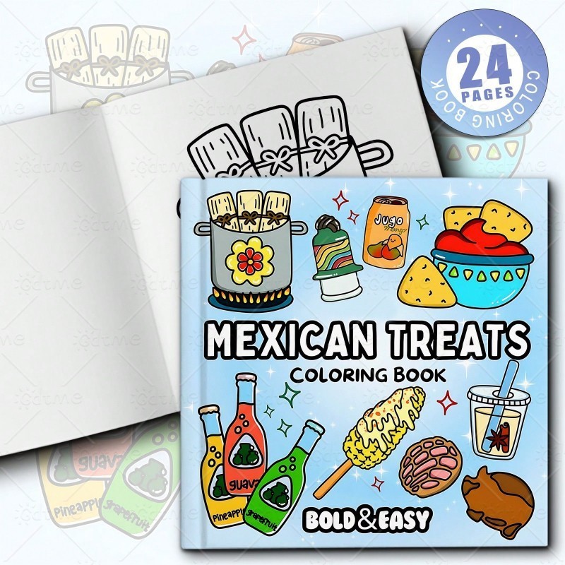 Mới Bán Mexico Gourmet Coloring Book Coloring Book Painting Coloring Book Coloring Book Coloring Boo