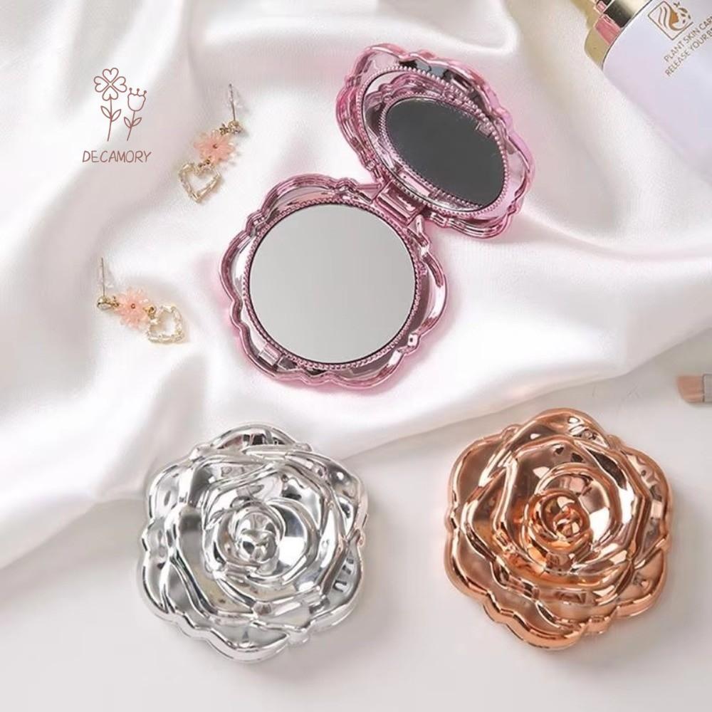 Gương hoa hồng SHOUKEY, Gương trang điểm lâu trôi gấp, Gương bỏ túi Mini cỡ nhỏ thanh lịch du lịch