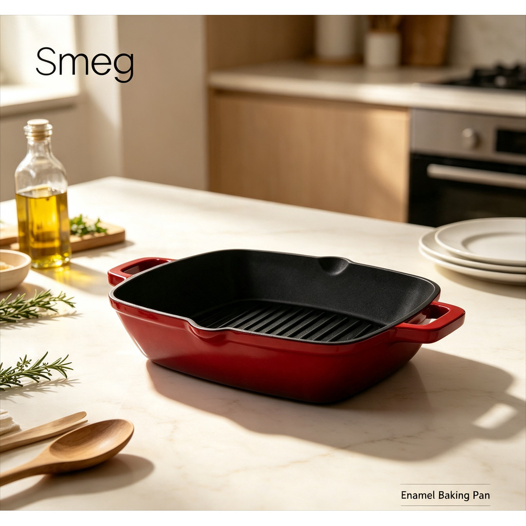smeg enamel baking pan Cast Iron Steak Grill Skillet Pan 25cm Uncoated & Non StickPan Outdoor Campin