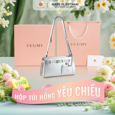 Bộ hộp quà YUUMY (Túi đeo vai nữ YUUMY YN321 + Hộp quà YHQ2 + Túi giấy YTG2 + Túi rút BVR3838 + Thiệp cảm ơn YBT1)