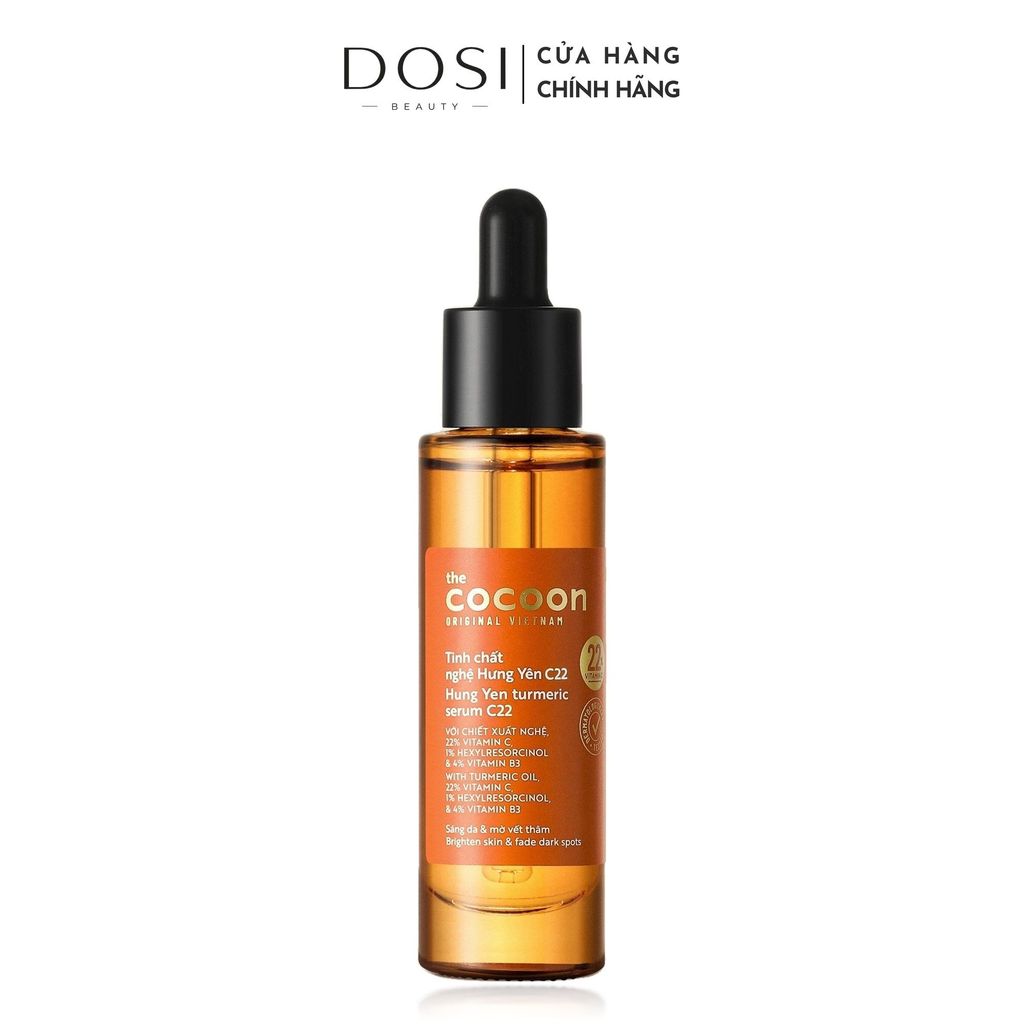 [DOSI] Tinh Chất Nghệ Hưng Yên C22 Cocoon 30ml - Cocoon Dưỡng Sáng Da Mờ Thâm Thuần Chay