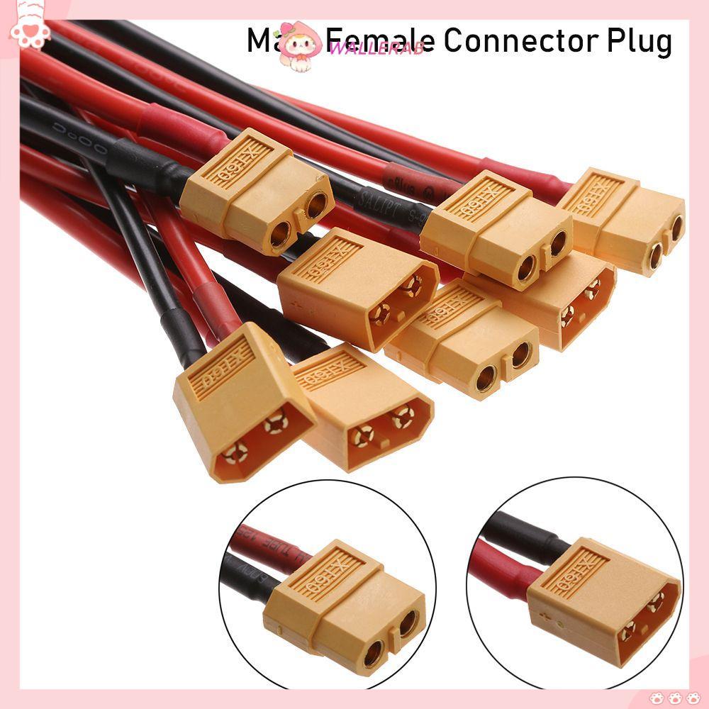 Đầu nối WALLERAB XT60 Cắm chất lượng cao với dây silicon 12 AWG / 14 Dây AWG Nữ / Nam
