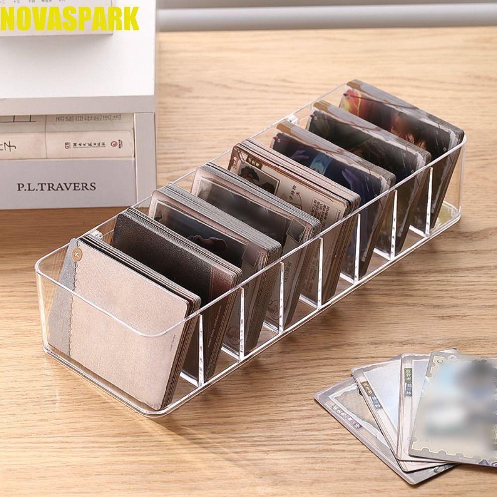 Hộp đựng thẻ giao dịch NOVASPARK, Hộp lưu trữ thẻ chắc chắn trong suốt, Bộ chia chất lượng cao Hình 