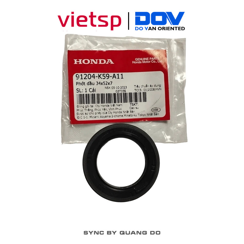 Phớt Dầu 34X52X7 HONDA Ab 125 2015, 2016 (91204K59A11)