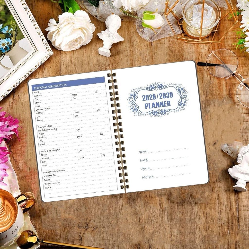 2027-2031planner 5 Năm Notebook Coil Planner Notepad A5 Lịch trình Nhật ký Notebook