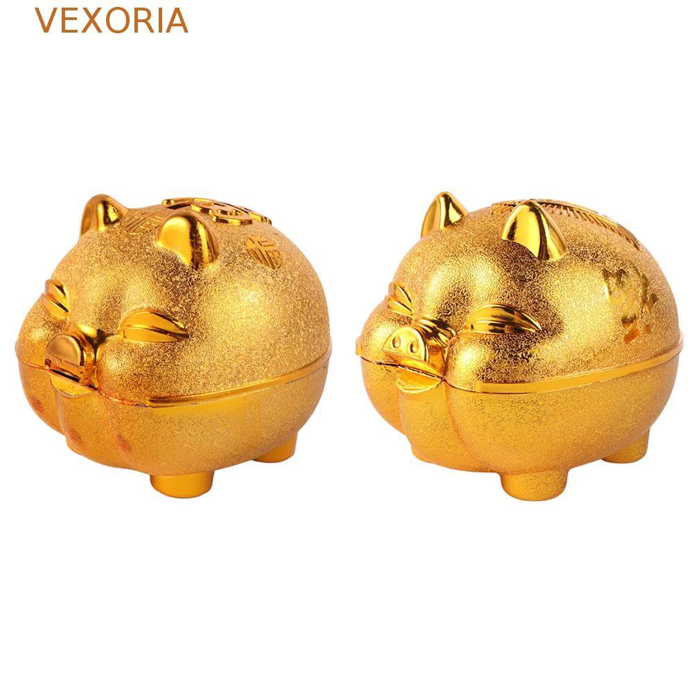 VEXORIA‌ Lợn Nhựa Heo Đất, Lợn Động Vật Lợn Tiền Bình, Nhựa Trang Trí Dày May Mắn Đồng Xu Hộp Tiết K