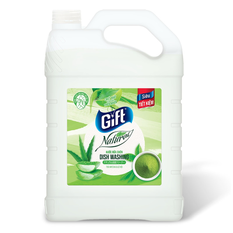 Nước rửa chén Gift Natural matcha & alovera 3.8kg - 54586
