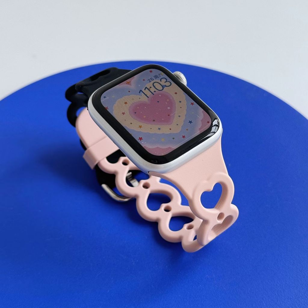 Dây đeo thể thao thoáng khí bằng silicon cắt chéo Y2K Girl cho Apple Watch S11 Ultra 3 10 9 Chống rơ