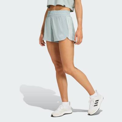 adidas Gym & Training Pacer Workout Woven High Rise Shorts Women Green KD7325