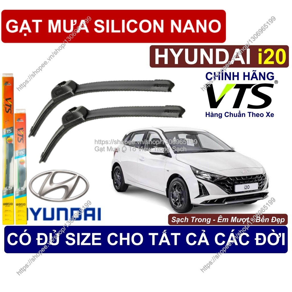 K5, Gạt Mưa Sạch Êm Bền Kính Lái Hyundai i20, Cặp Gạt Mưa Kính Lái Hyundai i20...,  Đủ Size Cho  Hyu