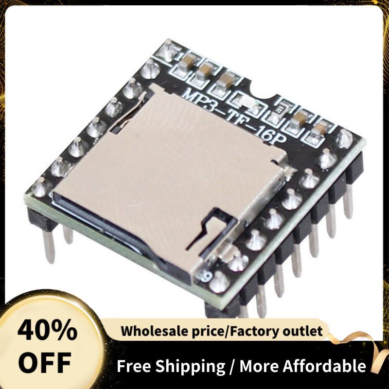 MP3-WAV-WMA Hỗ trợ tập tin Mô-đun máy nghe nhạc MP3 Mini DFPlayer MP3-TF-16P Thẻ TF FAT16 / 32 với đ