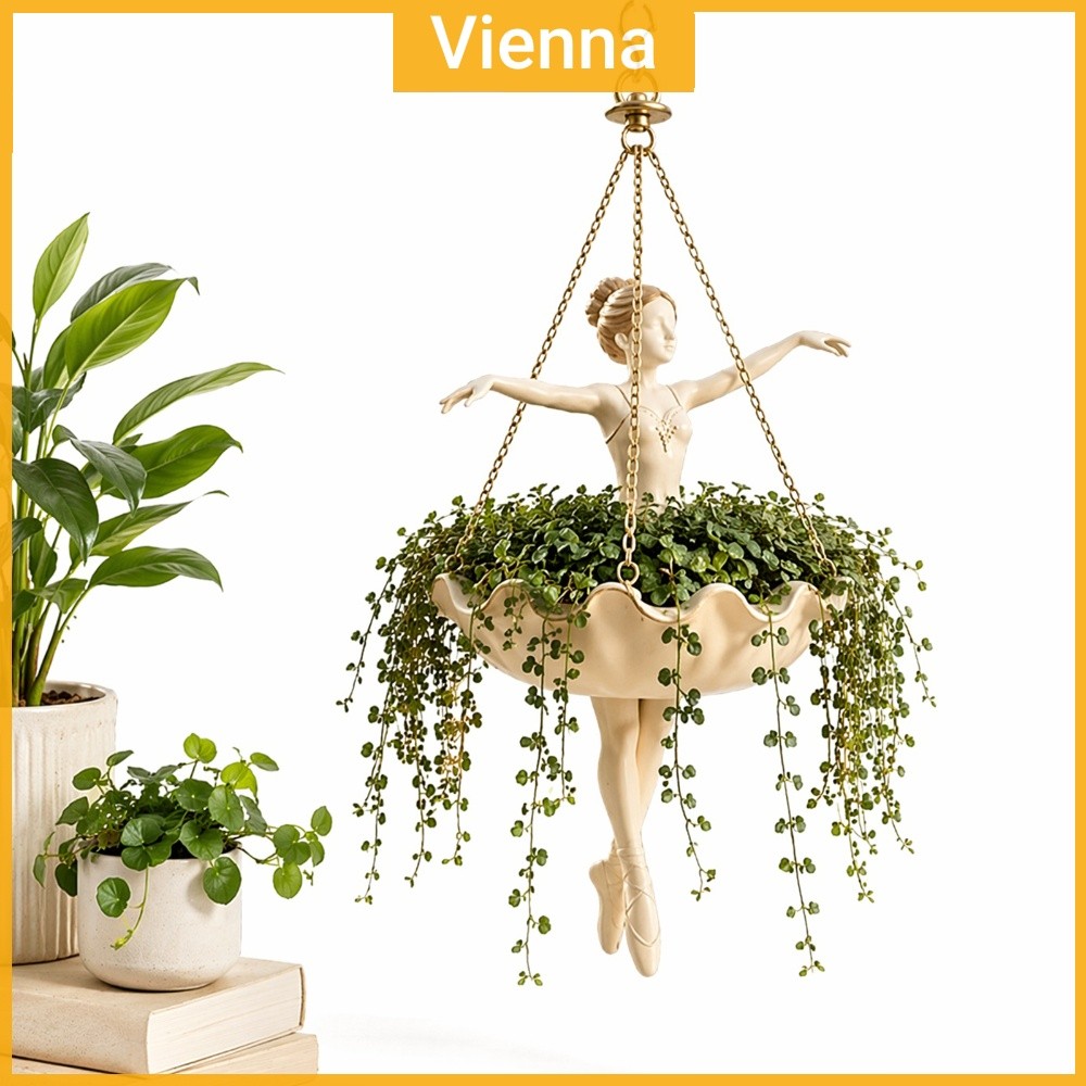 Nhựa Ballet Dancer Treo Planter Giá đỡ cây nhỏ cho bàn văn phòng