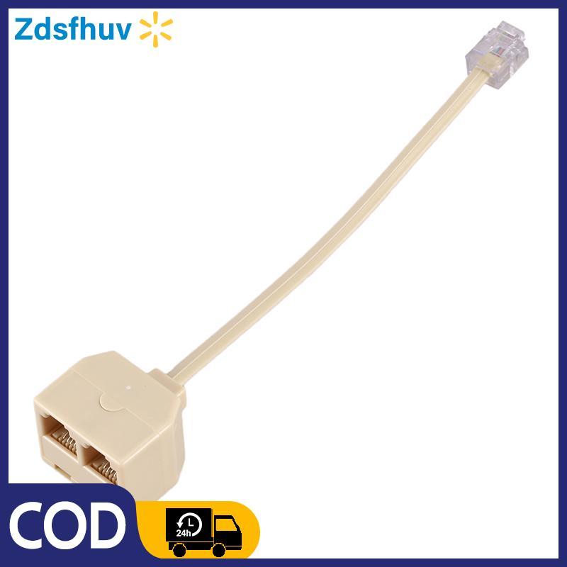 [Zds] Bộ Chia Điện Thoại RJ11 6P4C 1 Nam Sang 2 Nữ Adapter RJ11 Sang RJ11 Tách Phụ Kiện Điện Thoại C