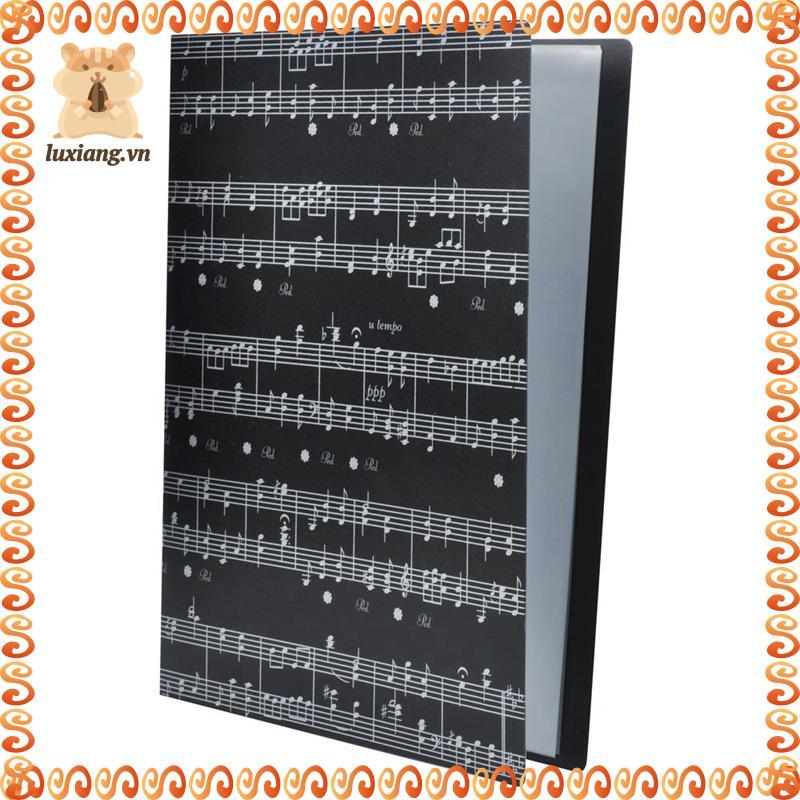 [luxiang.vn] PP Black Music Sheet File Paper Storage Folder Documents Holder Blank Sheet Files Plast