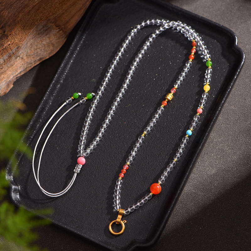 Sáp Ong Thẻ Có Dây Thái Lan Phật Treo Dây Ngọc Trắng Pha Lê Hạt Mặt Dây Chuyền Chuyền Vòng Cổ Thương