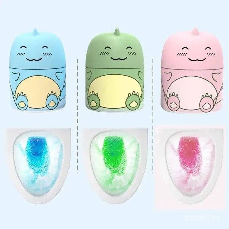 3PCS - Toilet Bowl Cleaner Bottle, Cute Dinosaur-Shaped Bathroom Toilet Tank Cleaner with Ocean, Jas