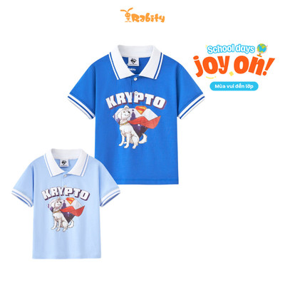   Áo thun polo Superman ngắn tay bé trai Rabity 101.003