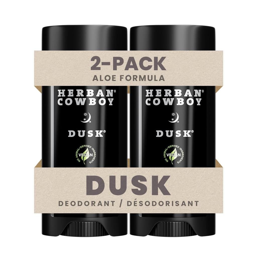Khử mùi lô hội Herban Cowboy Dusk với gợi ý về tuyết tùng, tiếng Quan Thoại và tiêu (2 gói, Dusk)