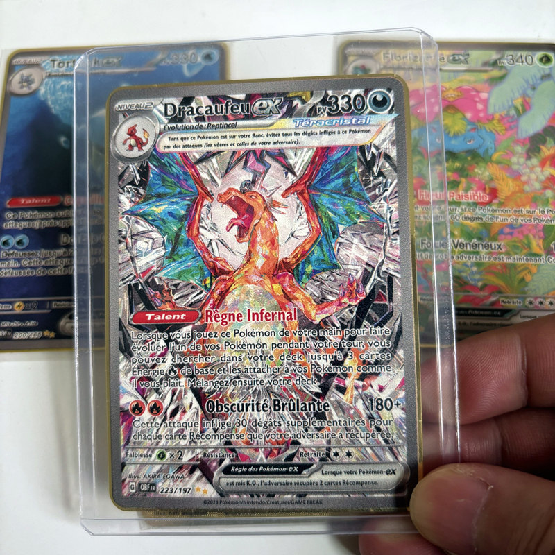 Thẻ tự chế Thẻ kim loại Pokémon Charizard Charizard ex Ếch Hoa PTCG Koga Ninja Ếch Ibrahimovic Pikac