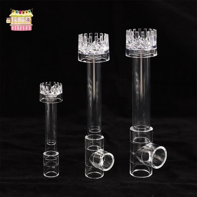[Fstyzx] 1 Bộ DIY Clear Aquarium Skimmer Acrylic Lily Spin Inflow Outflow Water Plant Tank Filter Cl