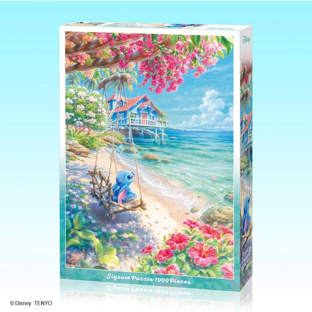 Tenyo Made in Japan 1000 Piece Jigsaw Puzzle Disney Loco Beach Stitch (51x73.5cm) D-1000-898 ​​Inclu