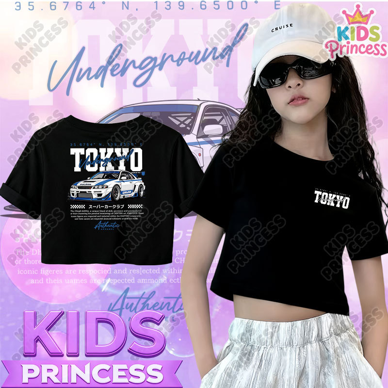 (Giao hàng trong 24 giờ) Năm 2026 Áo thun ngắn tay Crop Top Girls In A2229