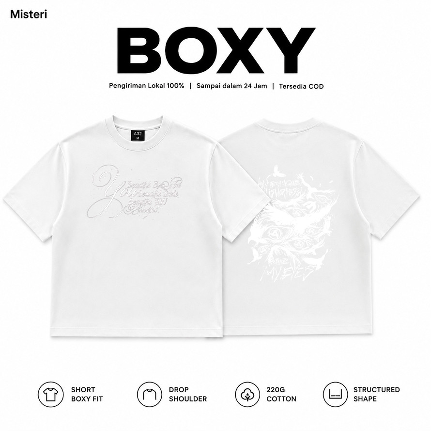 COD Woo Right Boxy Crop T White T Ngực Left Beauty Boy Girl Handwriting Casual