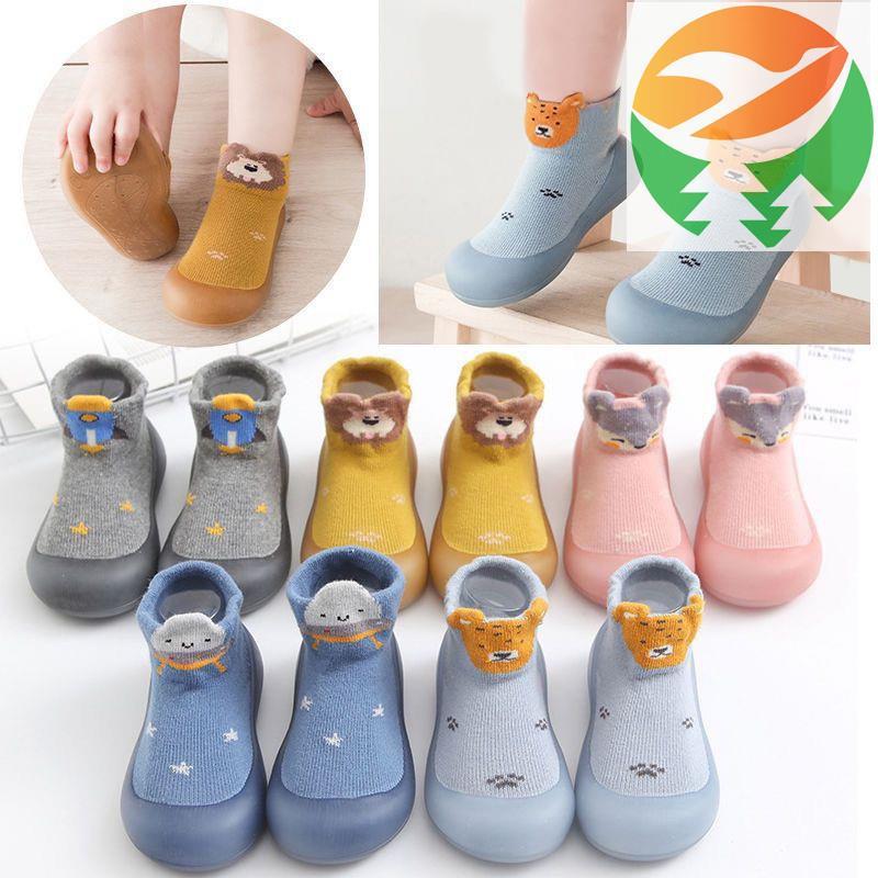 Gn1 Unisex Giày Trẻ Sơ Sinh Chống Trơn Trượt Động Vật Hoạt Hình Fox prewalker Trẻ Sơ Sinh Tập Đi Đầu