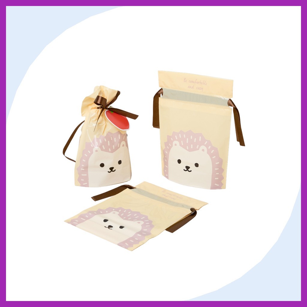[daiso] Bộ túi quà tặng, Thiết kế nhím, 5 chiếc / Túi quà Hàn Quốc của K-daiso