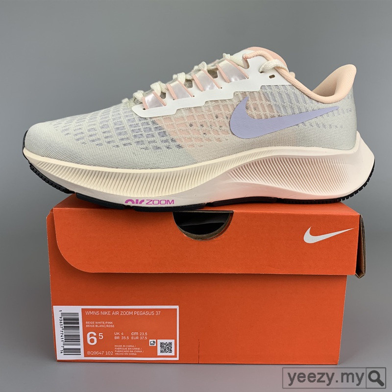 Giày thể thao nữ Nk Zoom Pegasus 37 GS Giày chạy bộ thoáng khí Hồng / Tím CQ08-100