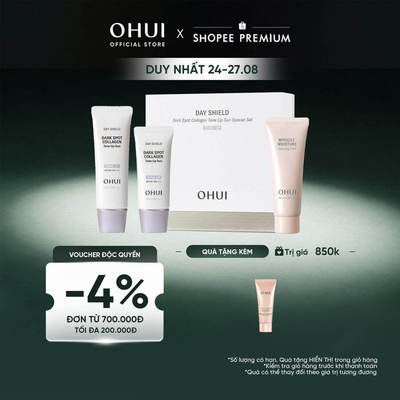 [OHUI Official] Kem chống nắng nâng tông che đốm thâm bổ sung Collagen Shield Dark Spot Collagen Tone Up Sun SPF50+ PA++