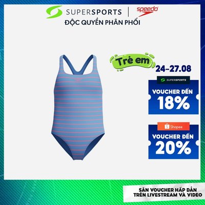 Đồ Bơi Một Mảnh Bé Gái Speedo Print Medalist - Xanh Dương