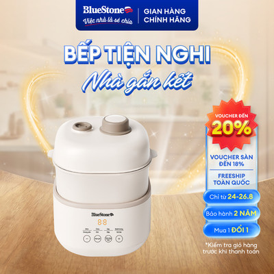 Nồi Nấu Chậm Bluestone SCB-6119 -1 Lít - 200W - Điều khiển cảm ứng - Bảo Hành 2 Năm