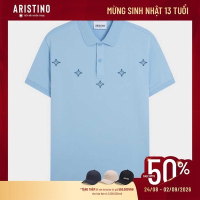 Áo Polo Nam Tay Ngắn,Họa Tiết Aristino Slim Fit ôm nhẹ, màu sắc trung tính dễ phối đồ
