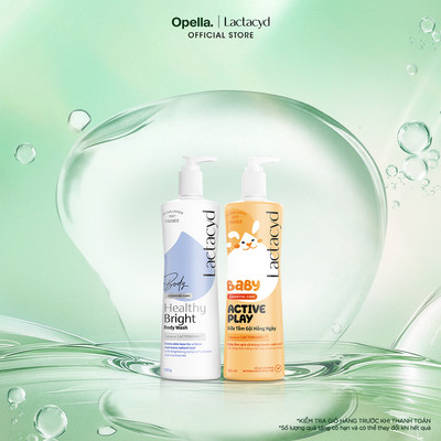 Bộ 1 Sữa tắm Lactacyd Healthy Bright làm đều màu da + 1 Sữa Tắm Gội Trẻ em Lactacyd Baby Active Play 500ml