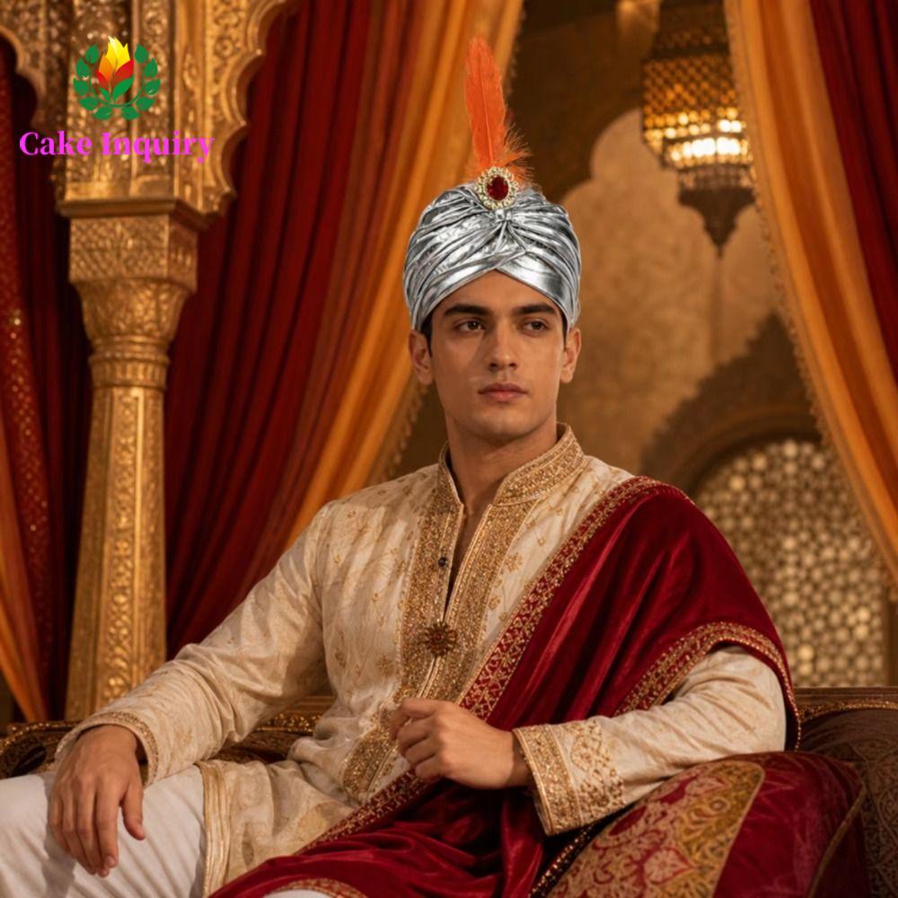 SAHRAI Ả Rập Xếp Ly Turban, Mũ Ả Rập Kim Cương Giả Lông Mũ Turban, Mũ Dân Tộc Trang Điểm Bạc Cosplay
