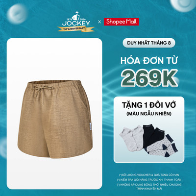 Quần Short Mặc Nhà Nữ Jockey Chất Liệu Cotton Nhăn Mịn Mát - J4155