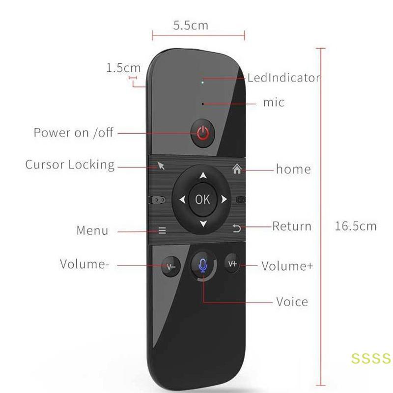 WSS M8 Voice Remote Air Mouse 2.4G Bàn Phím Mini Không Dây Cắm Và Chạy Cho Android TV Box X96 Media 