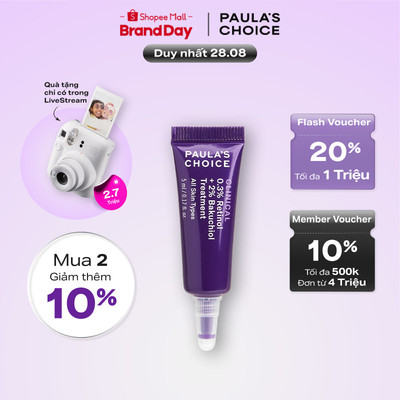 [HSD 3/2027] Tinh chất chống lão hóa từ Retinol & Bakuchiol Paula's Choice Clinical 0.3% Retinol + 2% Bakuchiol 5ml 8016