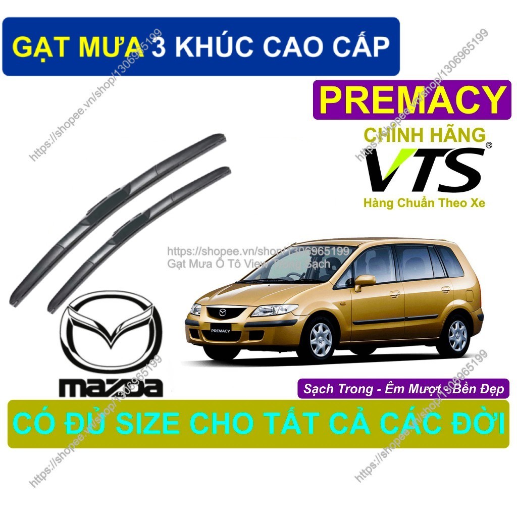 Gạt Mưa 3 Khúc Cao Cấp, Gạt Mưa Silicon Kính Lái Mazda Premacy, Cặp Gạt M.ưa Kính Lái Mazda Premacy,