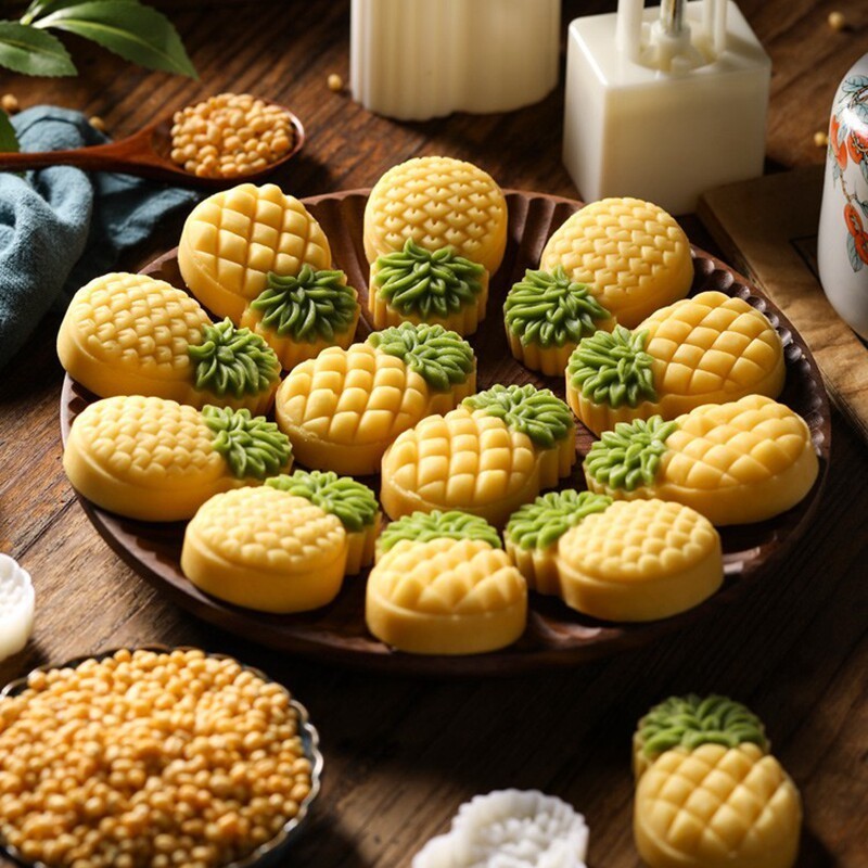 Giá Trị Cao Sáng Tạo Dứa Khuôn Bánh Dứa Dứa Bánh Trung Thu Khuôn Mini Mung Bean Bánh Molder Icing Da