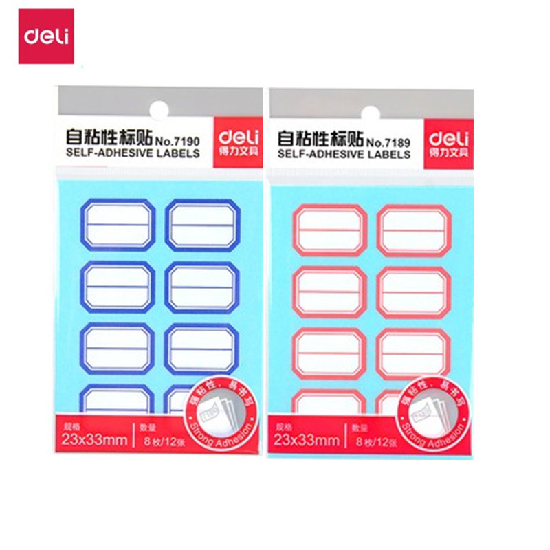 Deli 7189 7190 Nhãn Dán Nhãn Giấy Nhãn Tự Dính Nhãn Dán Nhãn Tự Dính 23 * 33mm