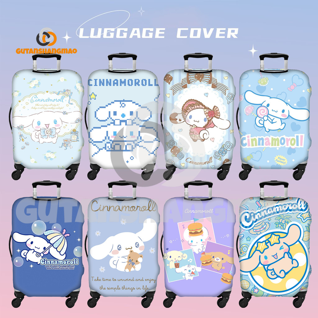 Kawaii White Puppy Luggage Cover Washable Suitcase Protector Anti-scratch Suitcase Cover Fits 18-32 