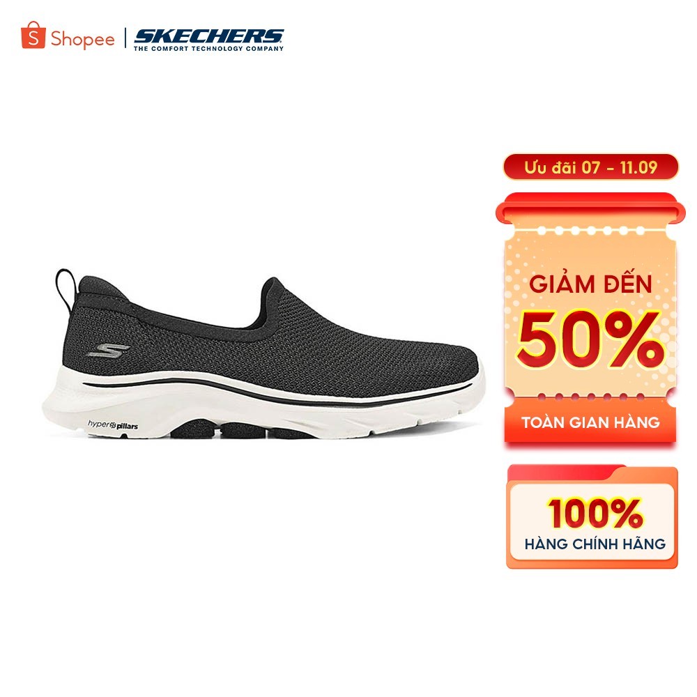 Giày Thể Thao Nữ Skechers GOwalk 7 Ivy Đi Bộ-125218-BKW Air-Cooled Goga Mat Online Sale