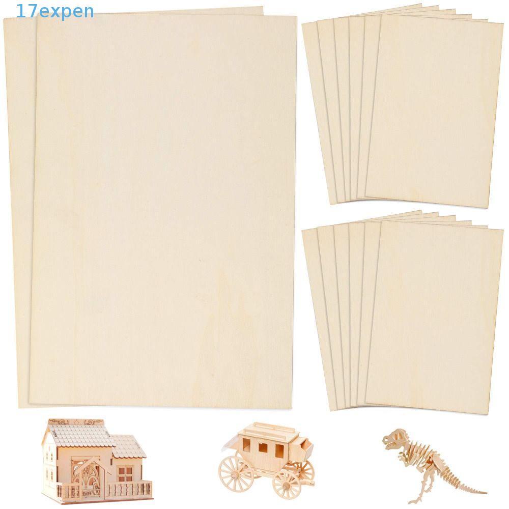 EXPEN Basswood Ván ép Điêu khắc Mô hình khắc Tấm vật liệu xây dựng Mô hình gỗ DIY Tấm gỗ dán Nhà gỗ 