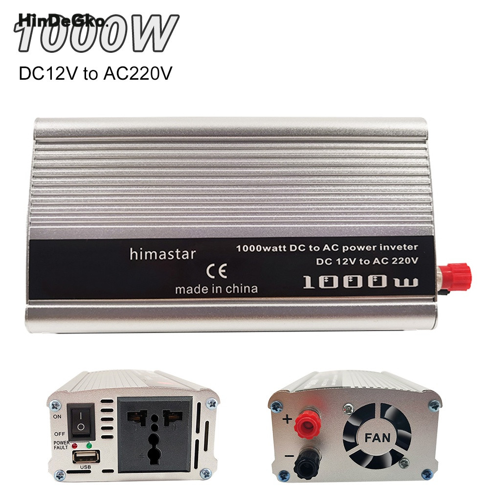 HDG Bộ Kích Điện Ắc Quy 12v Lên 220v 1000w INVERTER - Bộ Chuyển Đổi Điện Áp Dc 24v Sang Ac 220v