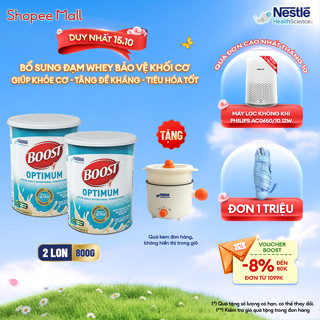 [Tặng Nồi Lẩu] Bộ 2 Sữa Bột NESTLÉ BOOST OPTIMUM Singapore Bổ Sung Dinh Dưỡng Cho Người Lớn Tuổi 800G