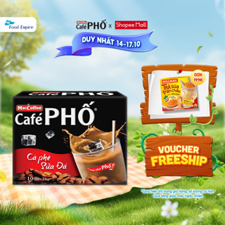 Cà phê Phố Sữa Đá - Maccoffee (hộp 10 gói x 24g)