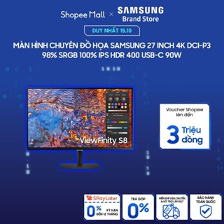 [FREESHIP] Màn hình chuyên đồ họa Samsung 27 inch LS27B800PXEXXV 4K DCI-P3 98% sRGB 100% IPS HDR 400 USB-C 90W