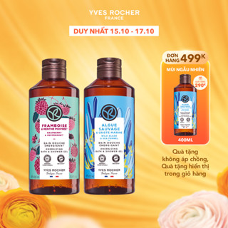 Combo 2 sữa tắm hương mâm xôi đỏ và hương biển Yves Rocher 400mlx2